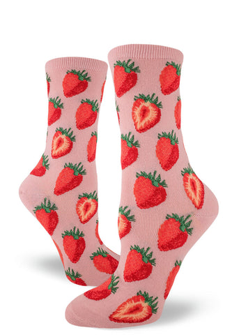 Strawberry (Pink) Women's Crew Socks