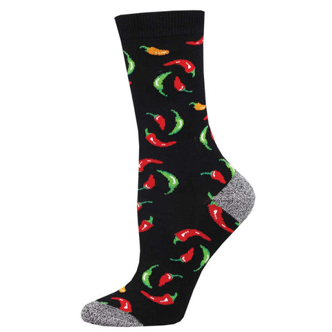 Hot On Your Heels, Chili Peppers Women's Bamboo Crew