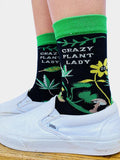 Crazy Plant Lady, Weed Women's Crew Socks