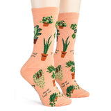 Plant Lady (Coral) Women's Crew Socks