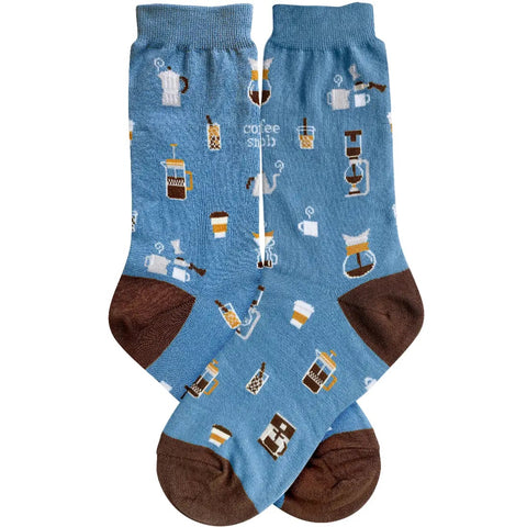 Coffee Snob (Blue)Women's Crew Socks