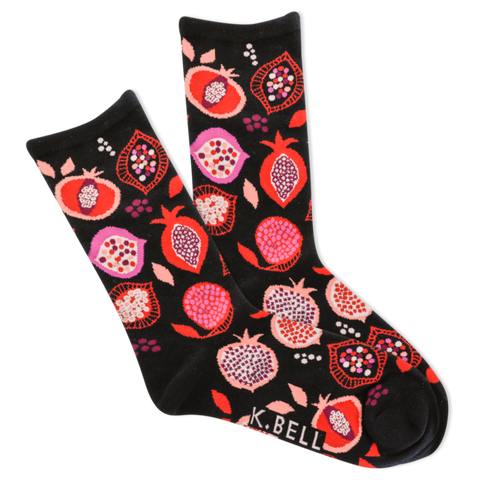 Exotic Fruit (Black) Women's Crew Socks