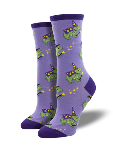 Freaky Frogs (Purple) Women’s Crew Socks