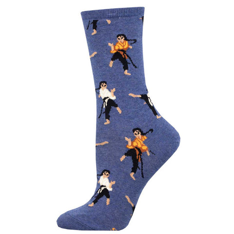 Martial Arts (Blue) Women's Crew Sock