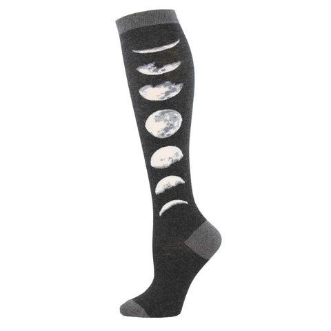 Just a Phase (Charcoal) Women's Knee Highs