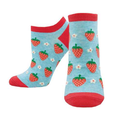 Strawberry Floral (Blue) Women's Ped