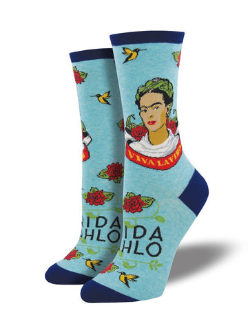 Viva La Frida (Blue) Women’s Crew Socks