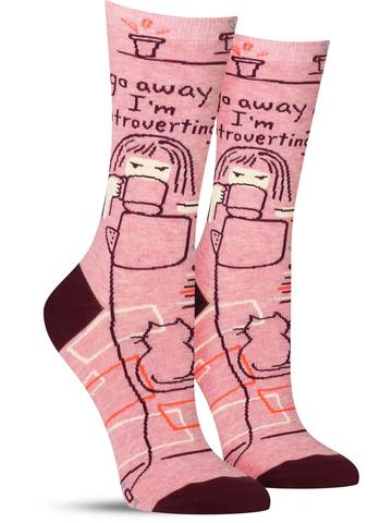 Go Away, I'm Introverting Women's Crew Socks